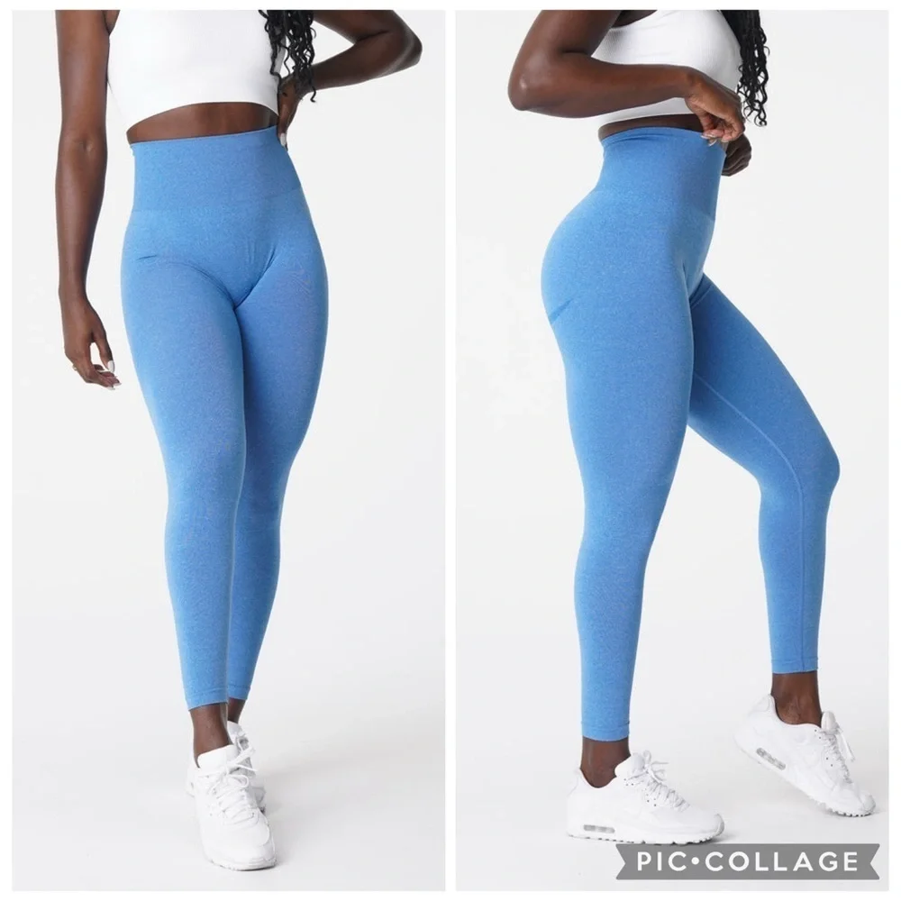 NVGTN Ocean Blue Curve Seamless Leggings Women’s size Small